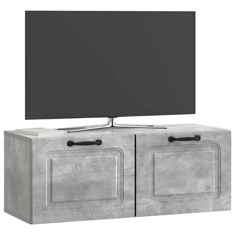 Sieninė TV spintelė Betono pilka 78,5 x 31 x 30 cm