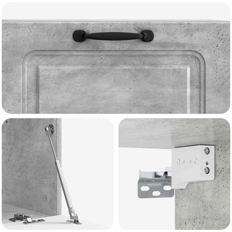 Sieninė TV spintelė Betono pilka 78,5 x 31 x 30 cm