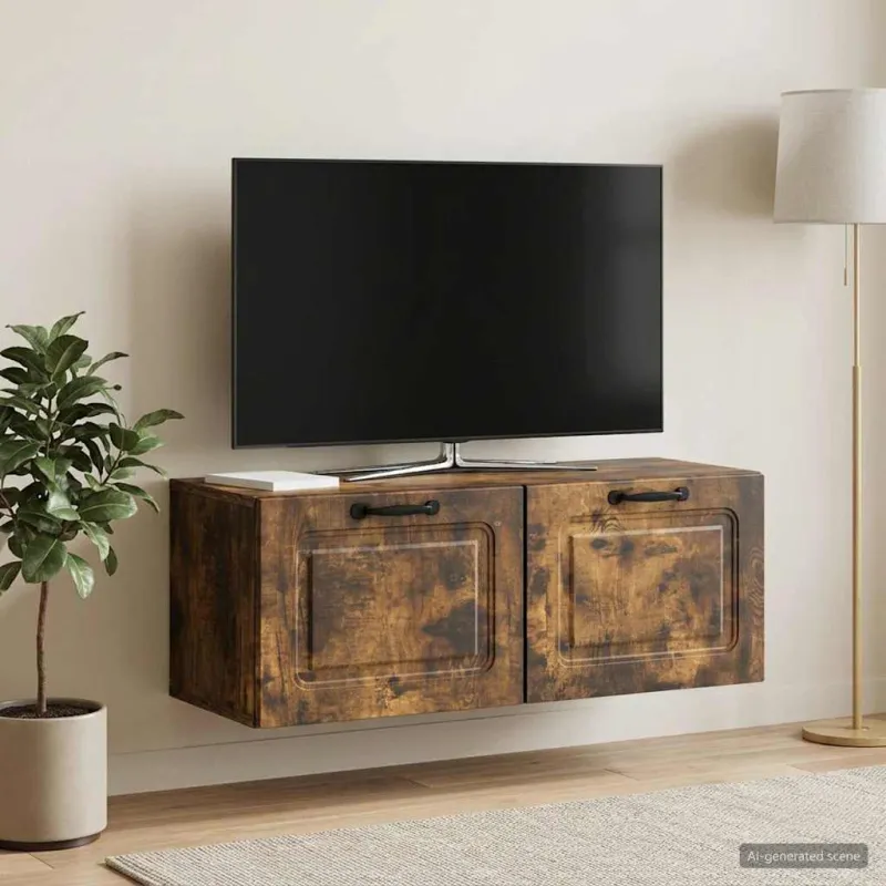 Sieninė TV spintelė Dūminio ąžuolo 78,5 x 31 x 30 cm
