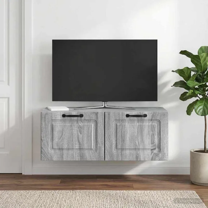 Sieninė TV spintelė Pilka sonoma ąžuolo 78,5 x 31 x 30 cm