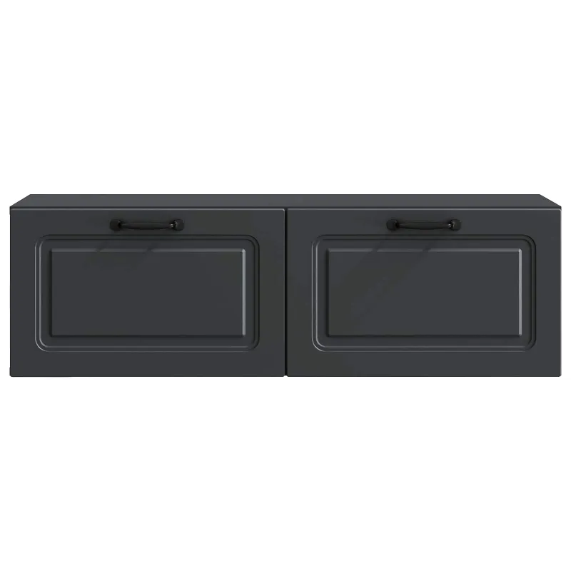 Sieninė TV spintelė Juoda 98 x 31 x 30 cm Apdirbta mediena