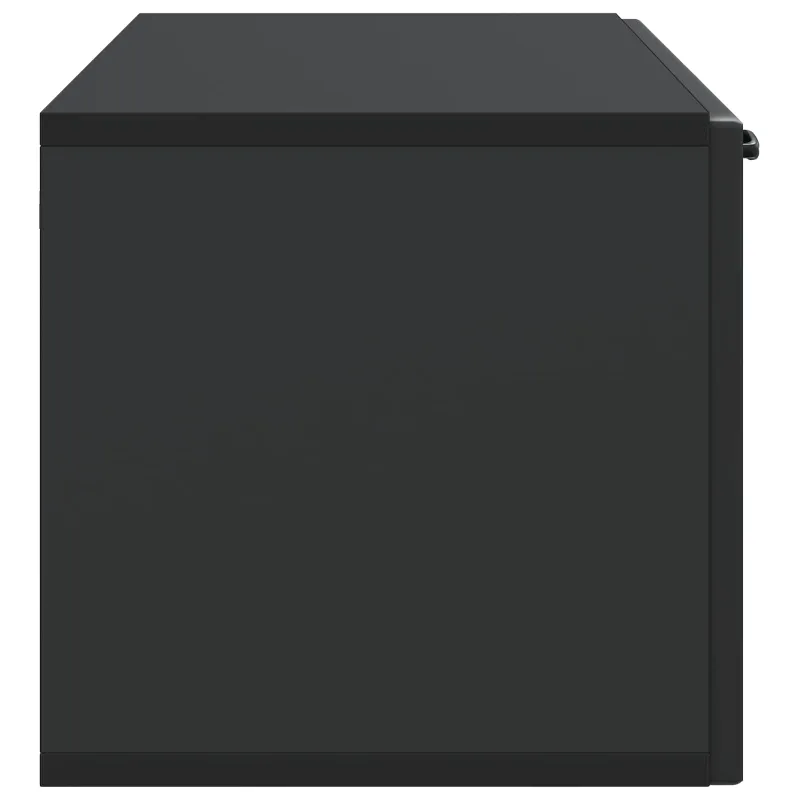 Sieninė TV spintelė Juoda 98 x 31 x 30 cm Apdirbta mediena