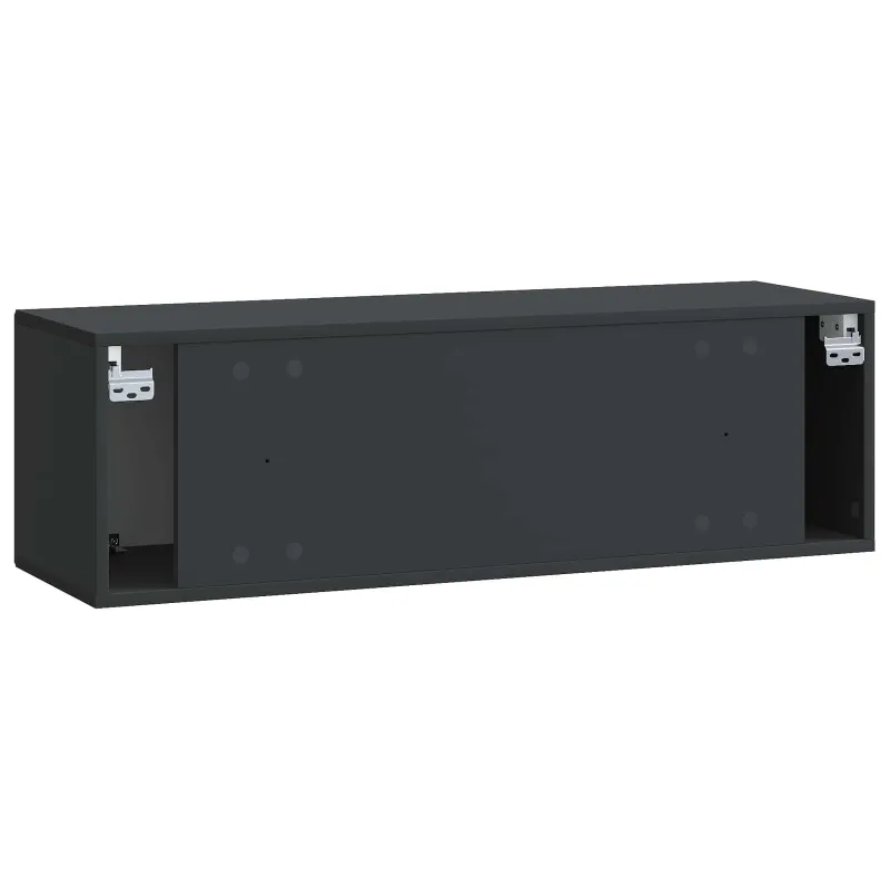 Sieninė TV spintelė Juoda 98 x 31 x 30 cm Apdirbta mediena