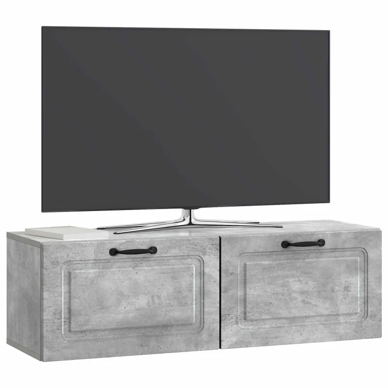 Sieninė TV spintelė Betono pilka 98 x 31 x 30 cm