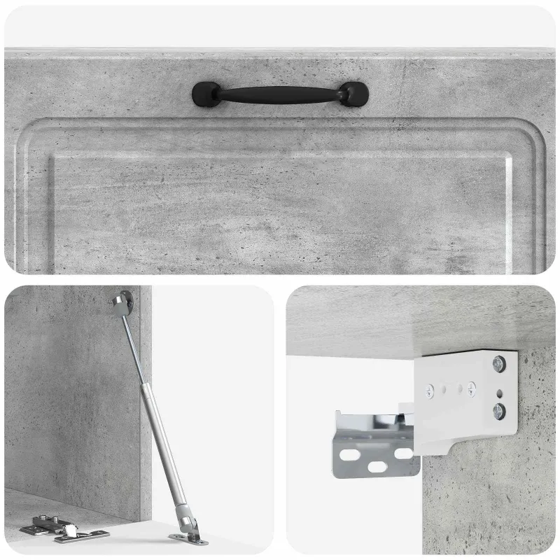 Sieninė TV spintelė Betono pilka 98 x 31 x 30 cm