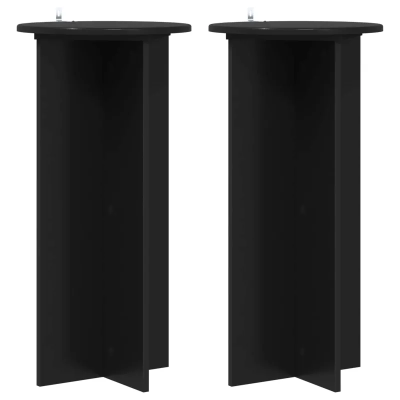 Augalų stovas 2 pcs Juoda 40 x 40 x 80 cm Apdirbta mediena