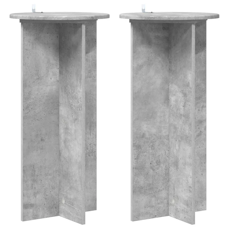 Augalų stovas 2 pcs Betono pilka 40 x 40 x 80 cm