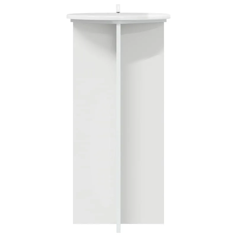 Augalų stovas 2 pcs Itin blizgi balta 40 x 40 x 80 cm