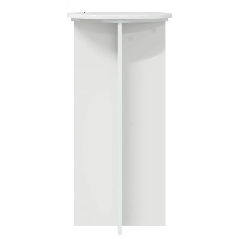 Augalų stovas 2 pcs Itin blizgi balta 40 x 40 x 80 cm