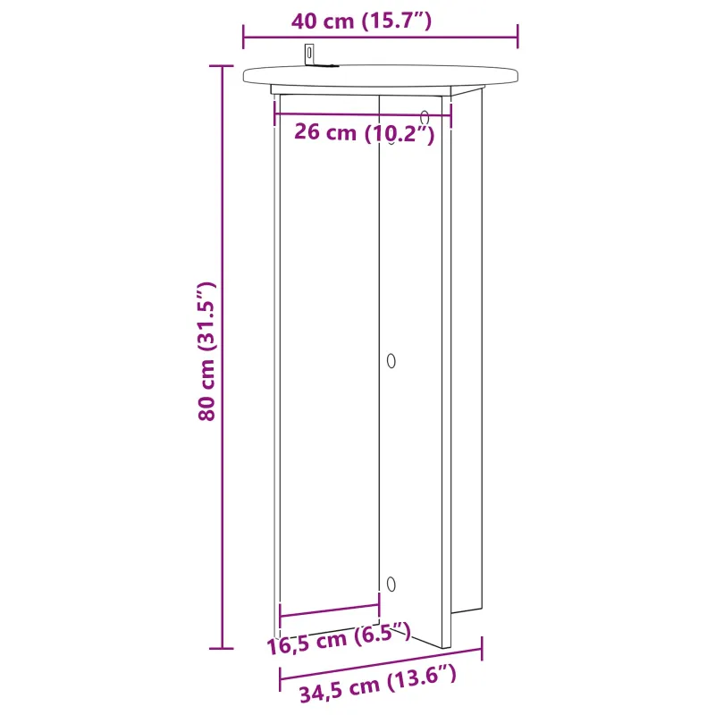 Augalų stovas 2 pcs Itin blizgi balta 40 x 40 x 80 cm