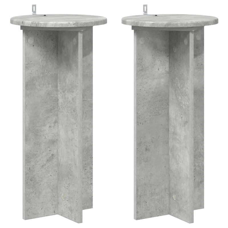 Augalų stovas 2 pcs Betono pilka 29,5 x 29,5 x 60 cm