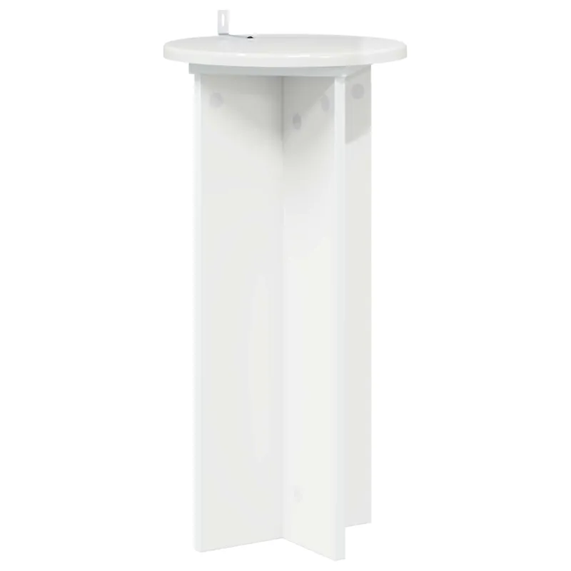 Augalų stovas 2 pcs Itin blizgi balta 29,5 x 29,5 x 60 cm