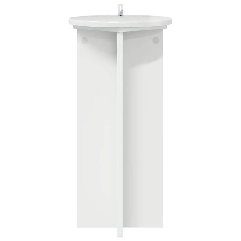 Augalų stovas 2 pcs Itin blizgi balta 29,5 x 29,5 x 60 cm