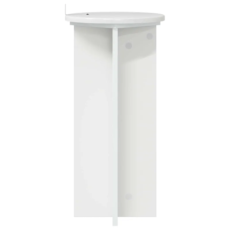 Augalų stovas 2 pcs Itin blizgi balta 29,5 x 29,5 x 60 cm