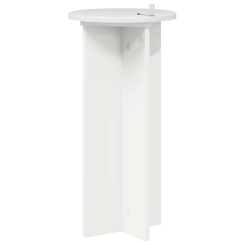 Augalų stovas 2 pcs Itin blizgi balta 29,5 x 29,5 x 60 cm