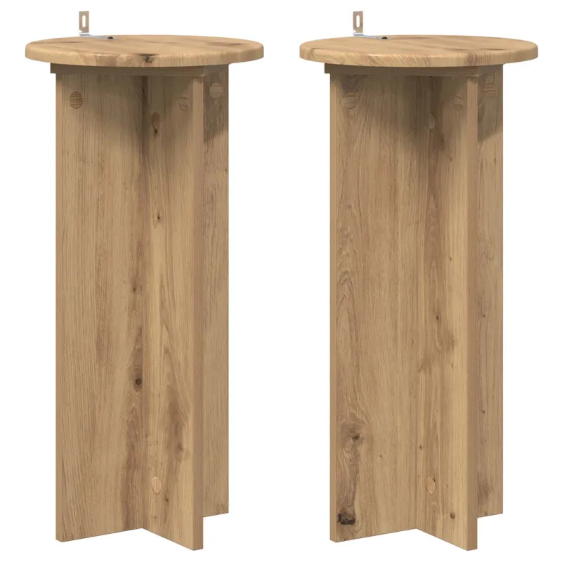 Augalų stovas 2 pcs Artisano ąžuolo 29,5 x 29,5 x 60 cm