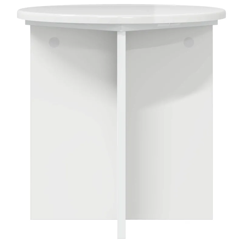 Augalų stovas 2 pcs Itin blizgi balta 40 x 40 x 40 cm
