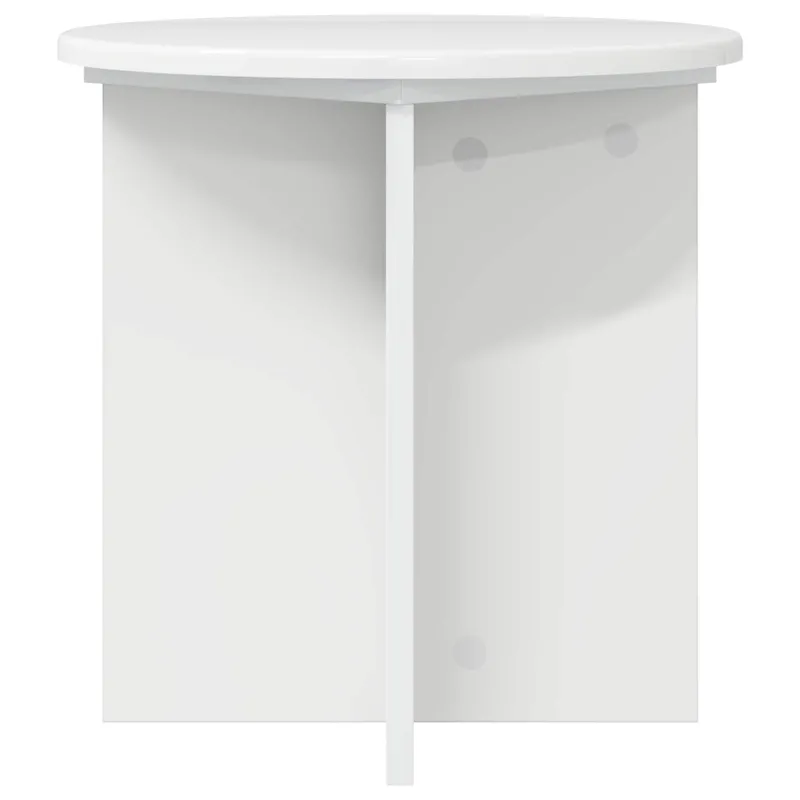 Augalų stovas 2 pcs Itin blizgi balta 40 x 40 x 40 cm
