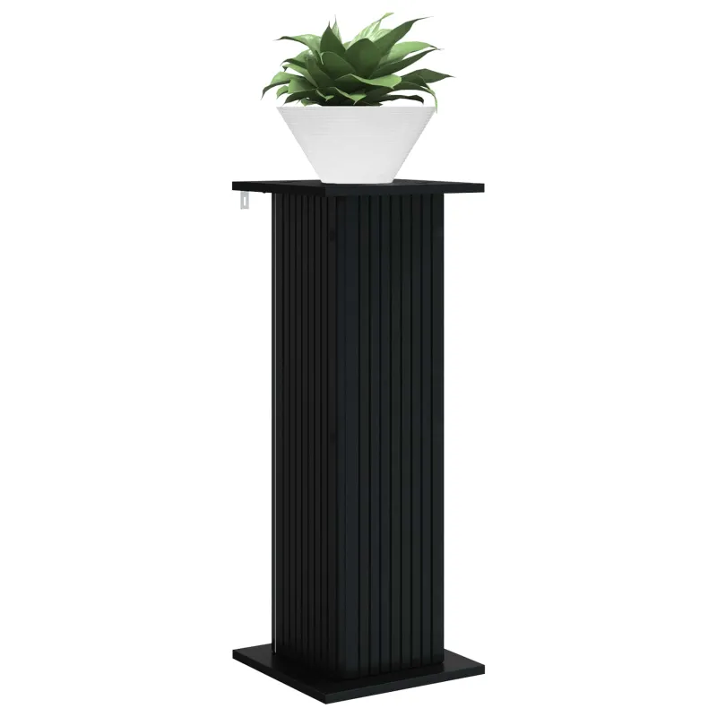 Augalų stovas 2 pcs Juoda 30,5 x 30 x 80,5 cm Apdirbta mediena