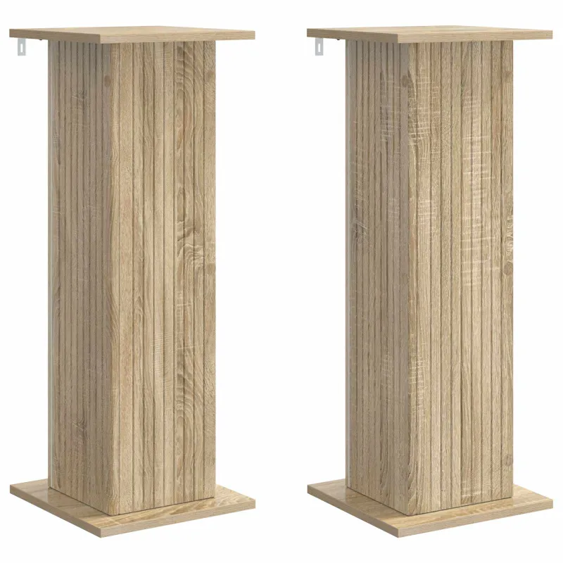 Augalų stovas 2 pcs Sonoma ąžuolas 30,5 x 30 x 80,5 cm