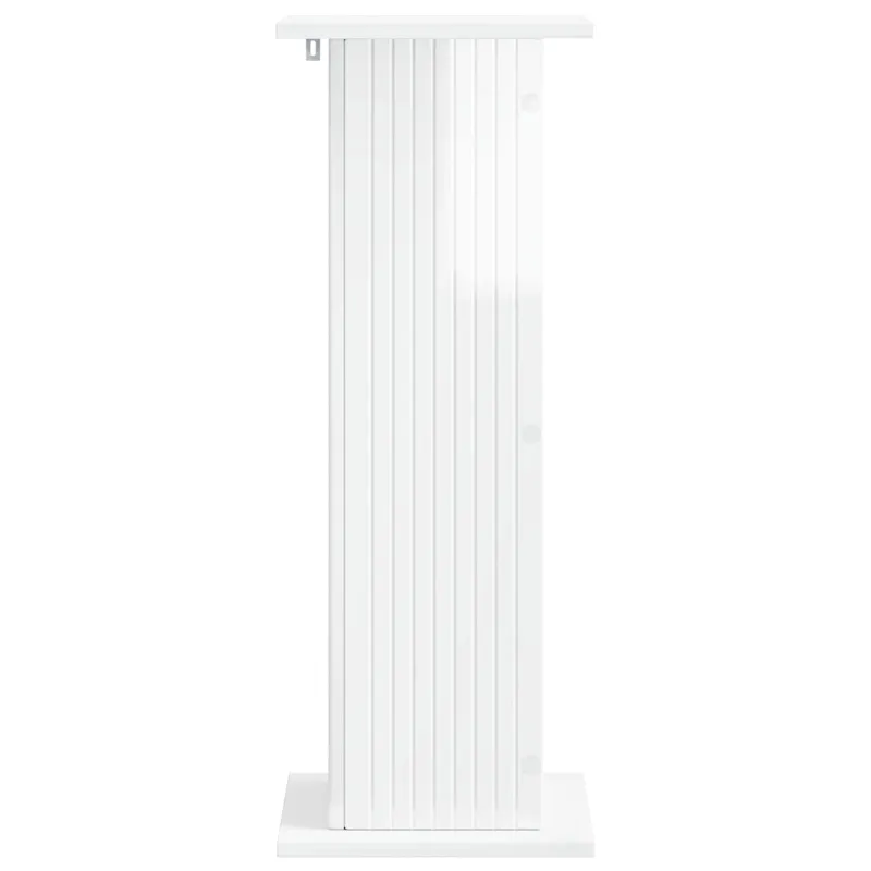 Augalų stovas 2 pcs Itin blizgi balta 30,5 x 30 x 80,5 cm