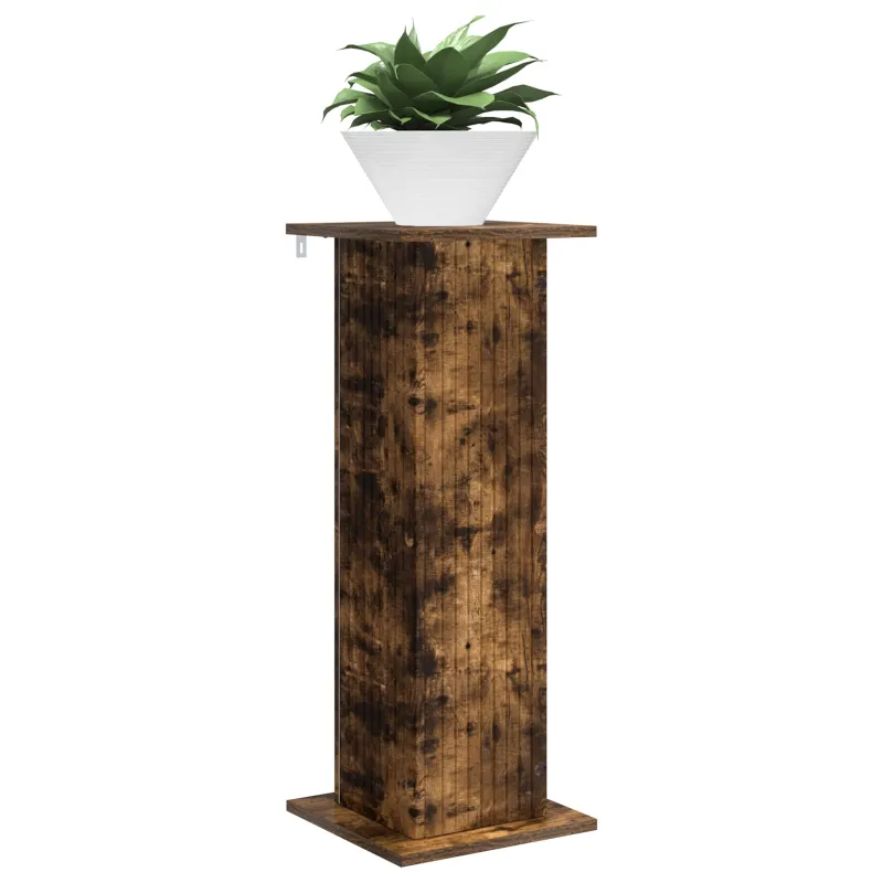 Augalų stovas 2 pcs Dūminio ąžuolo 30,5 x 30 x 80,5 cm