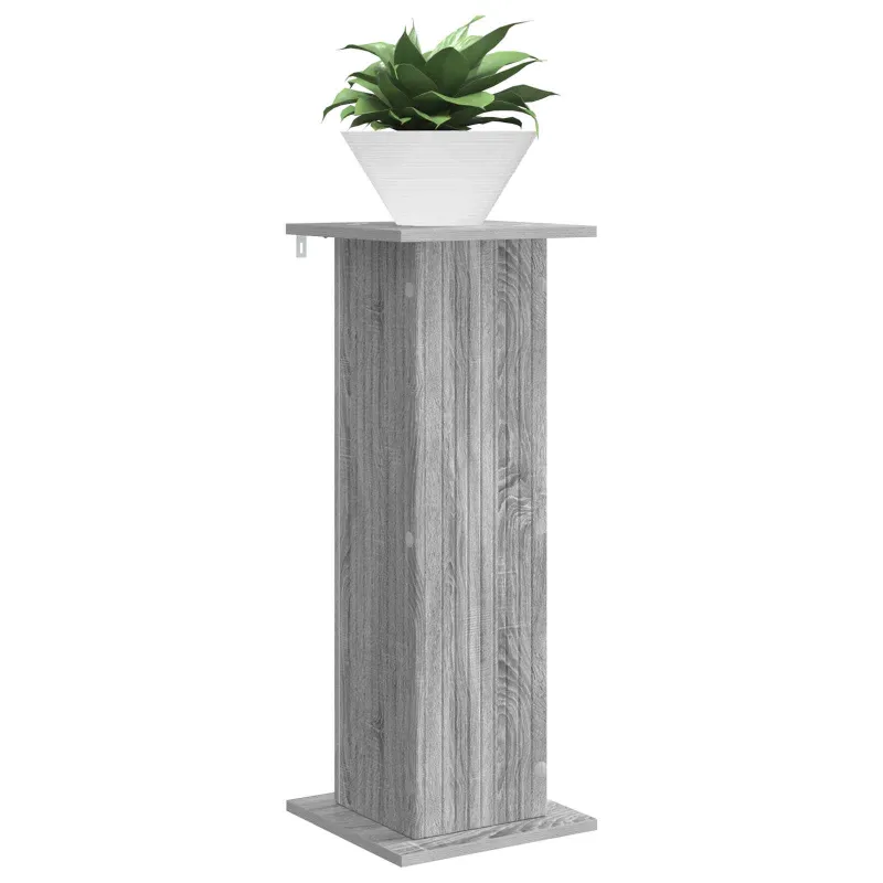 Augalų stovas 2 pcs Pilka sonoma ąžuolo 30,5 x 30 x 80,5 cm