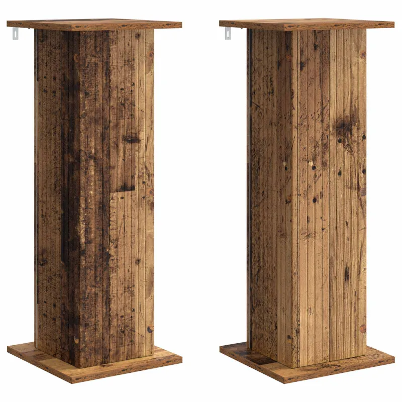 Augalų stovas 2 pcs Sendintos medienos 30,5 x 30 x 80,5 cm