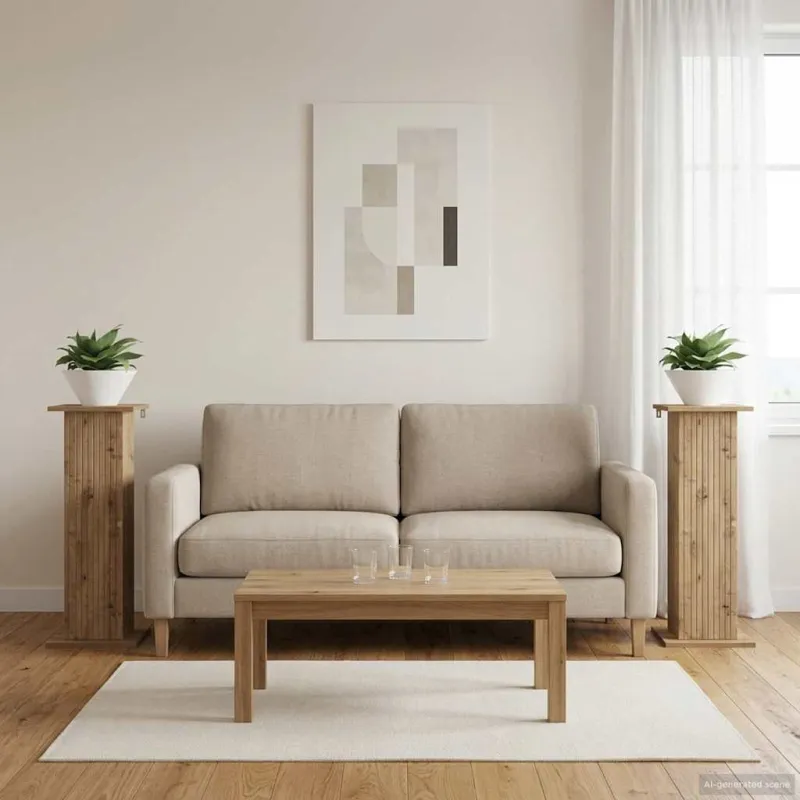 Augalų stovas 2 pcs Artisano ąžuolo 30,5 x 30 x 80,5 cm