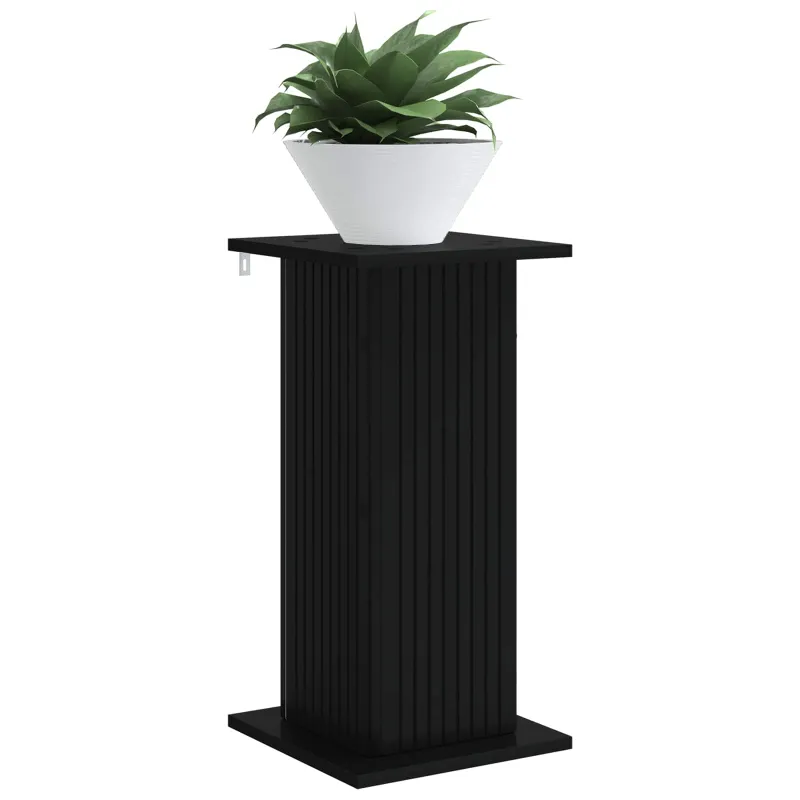 Augalų stovas 2 pcs Juoda 30,5 x 30 x 60,5 cm Apdirbta mediena
