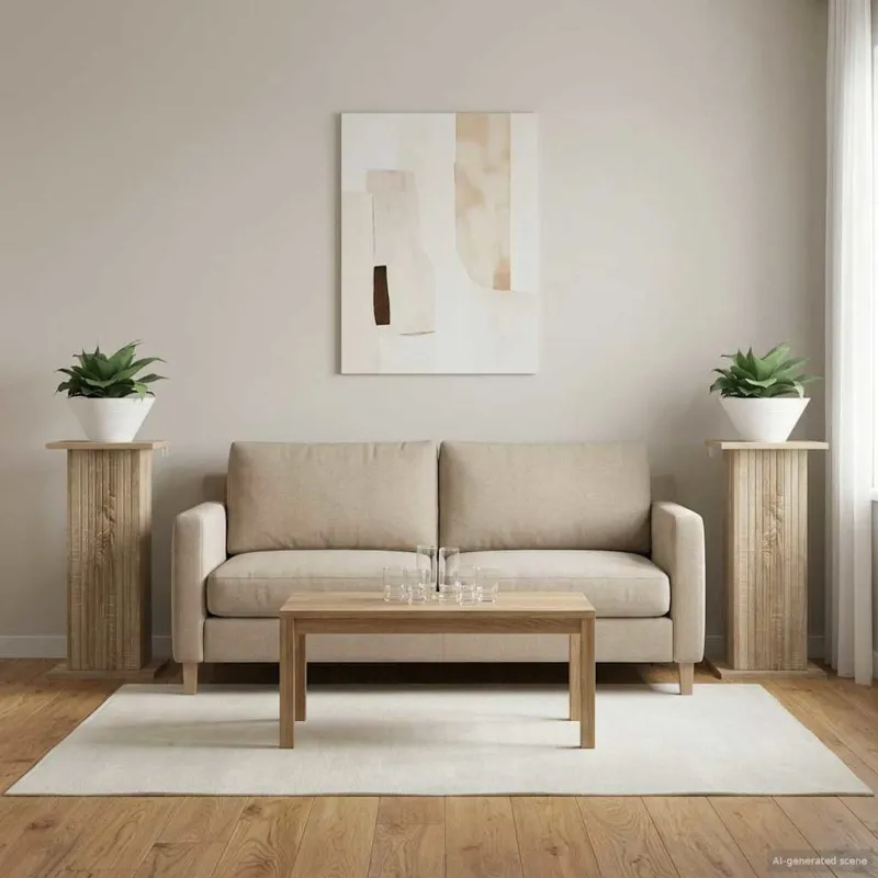 Augalų stovas 2 pcs Sonoma ąžuolas 30,5 x 30 x 60,5 cm