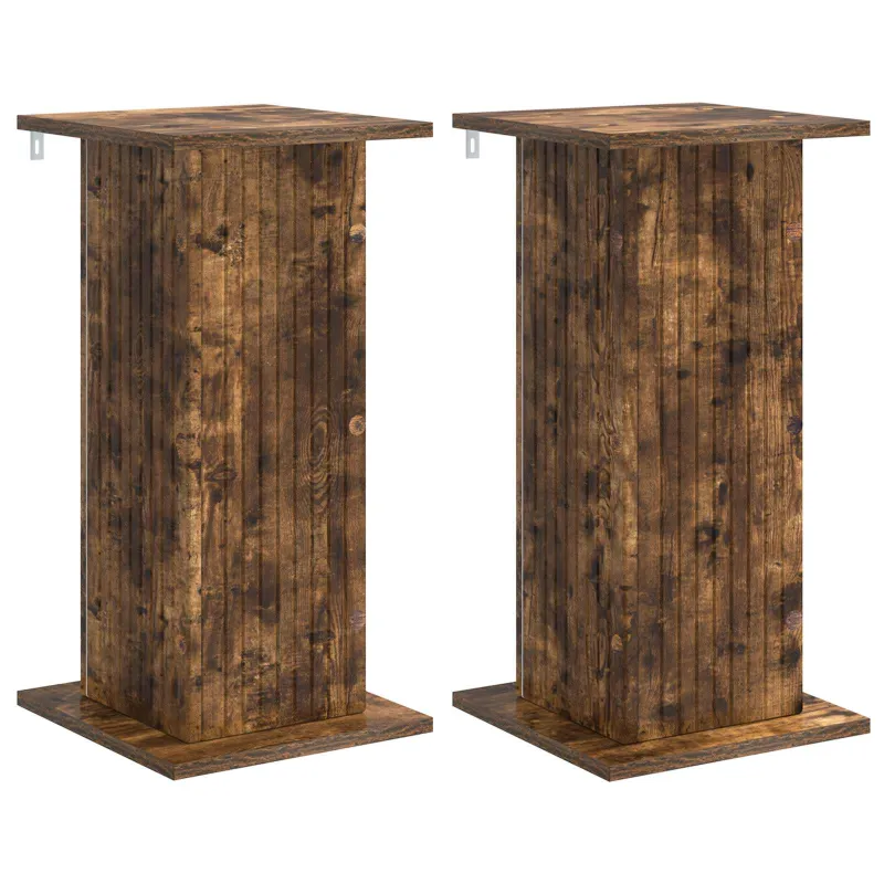 Augalų stovas 2 pcs Dūminio ąžuolo 30,5 x 30 x 60,5 cm
