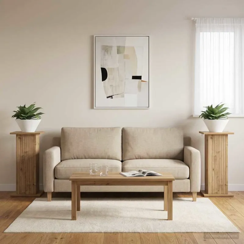 Augalų stovas 2 pcs Artisano ąžuolo 30,5 x 30 x 60,5 cm