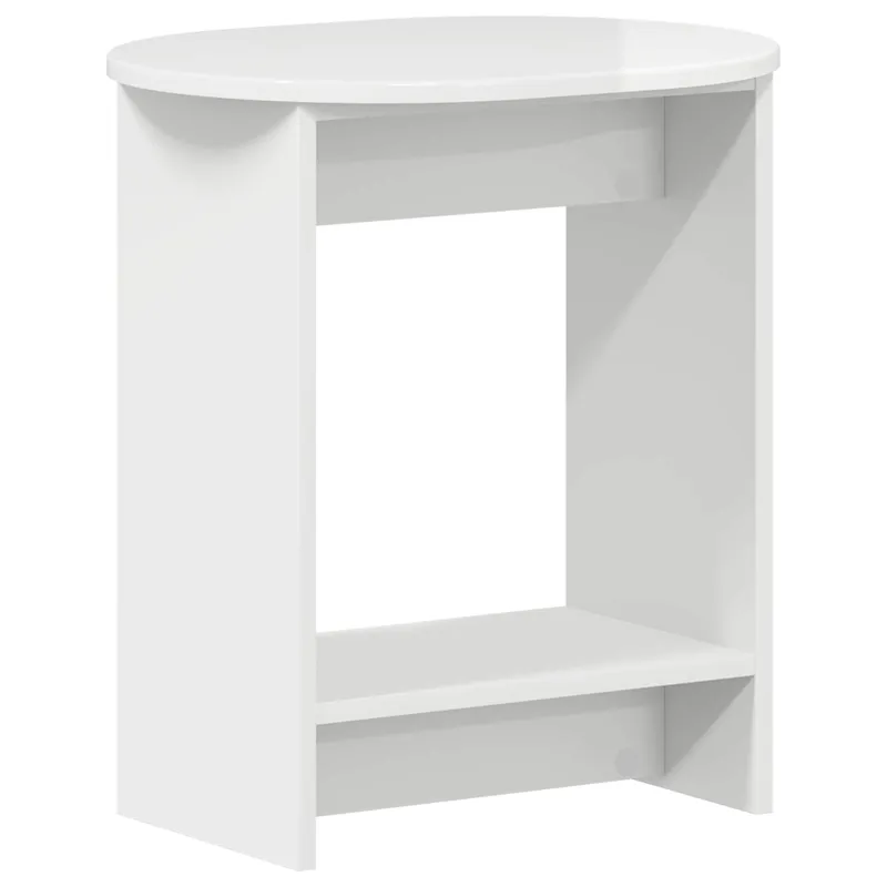 Šoninis stalas Itin blizgi balta 50 x 39,5 x 55 cm