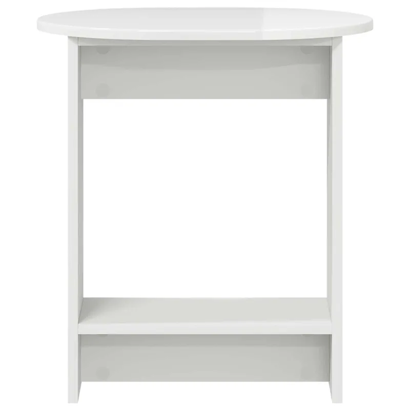 Šoninis stalas Itin blizgi balta 50 x 39,5 x 55 cm