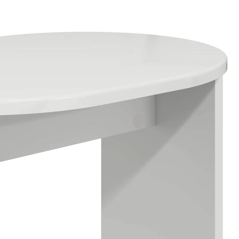 Šoninis stalas Itin blizgi balta 50 x 39,5 x 55 cm