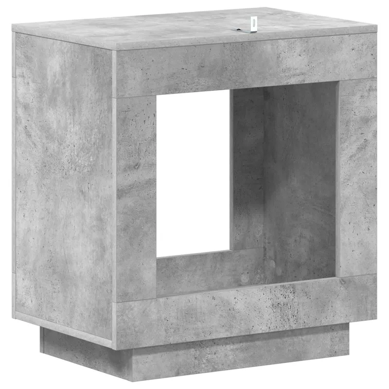 Šoninis stalas Betono pilka 60 x 40 x 65 cm Apdirbta mediena