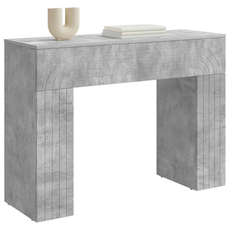 Kavos staliukas Betono pilka 102 x 35 x 75 cm Apdirbta mediena