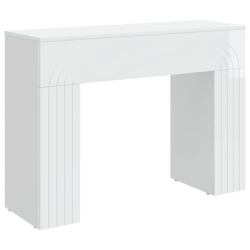 Kavos staliukas Itin blizgi balta 102 x 35 x 75 cm
