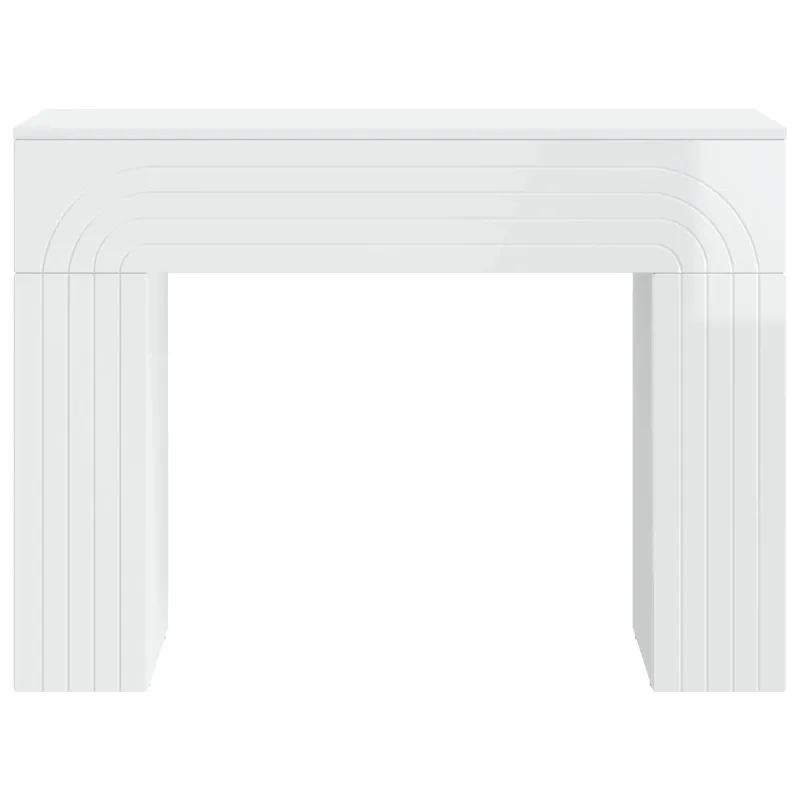 Kavos staliukas Itin blizgi balta 102 x 35 x 75 cm