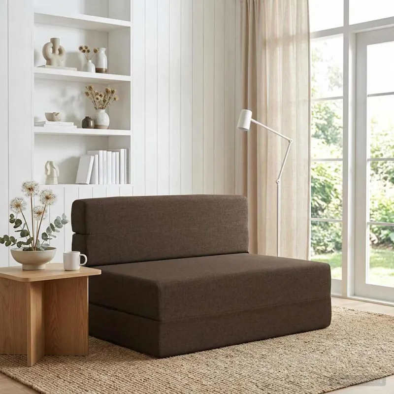 Sulankstomas Sofos Lova Taupe 70 x 80 x 60 cm Audinys