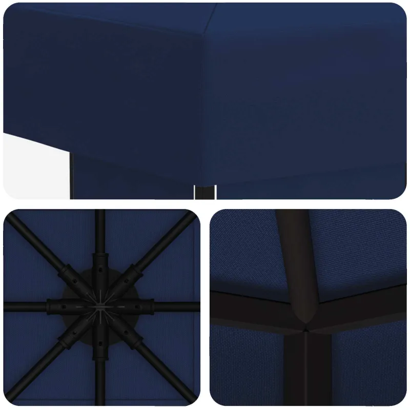 Pavėsinė 3 x 3 m Mėlyna Poliesteris ir plienas 190 gsm
