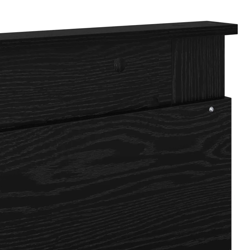 Lovos rėmas Juoda 200 x 200 cm Kietos pušies mediena