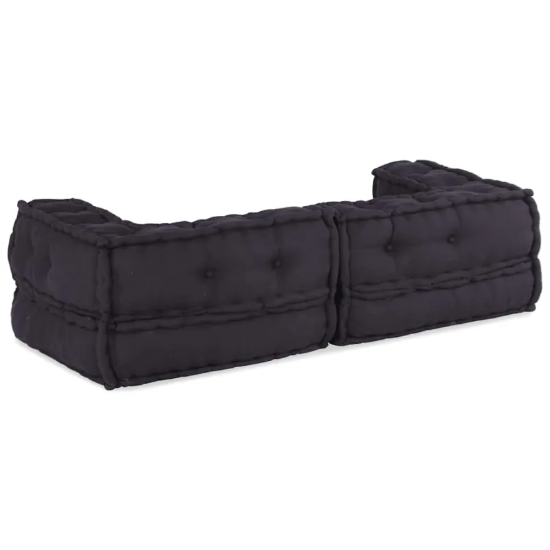Dvivietė modulinė sofa, antracito spalvos, 140x70x36, audinys