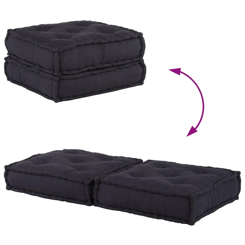 Dvivietė modulinė sofa, antracito spalvos, 140x70x36, audinys