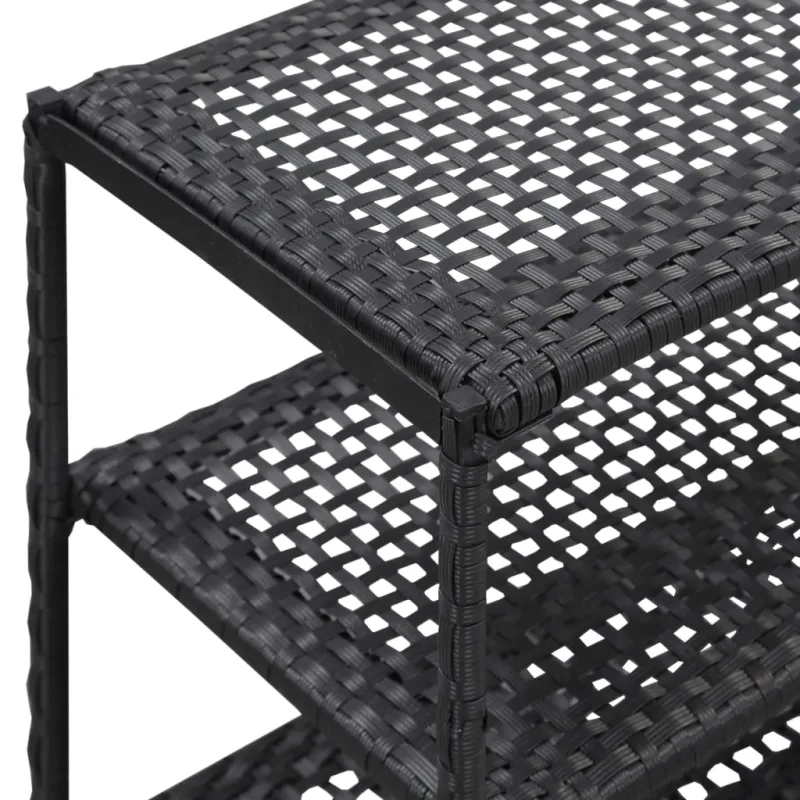 Stovas batams, juodos spalvos, 50x30x120cm, poliratanas