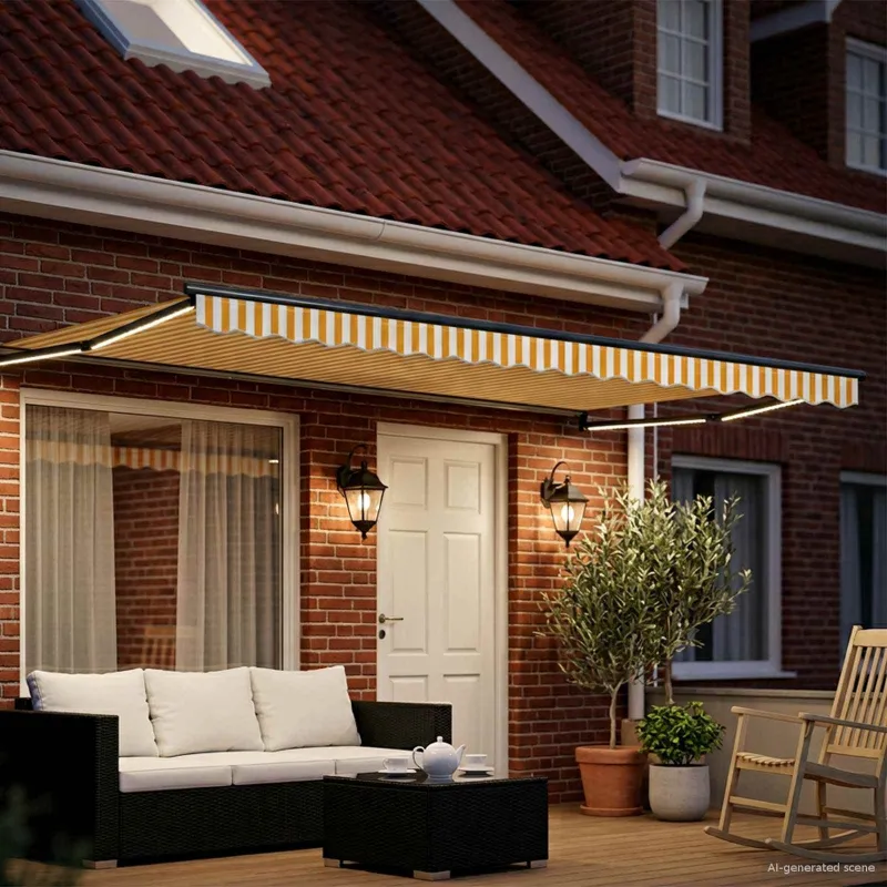 Rankinė ištraukiama markizė su LED 4 x 2 m