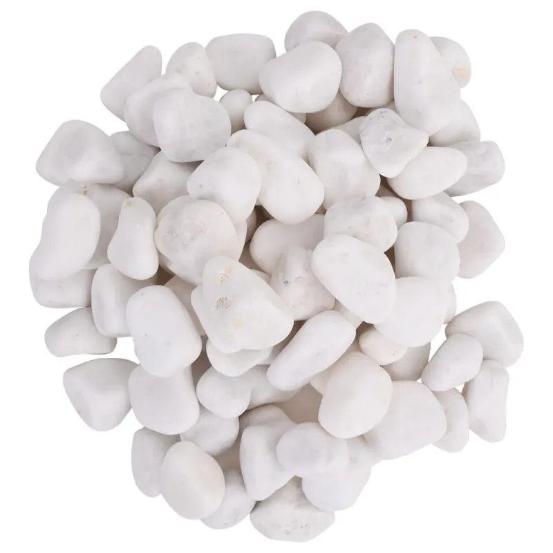 Poliruoti akmenukai, baltos spalvos, 25kg, 2–5cm