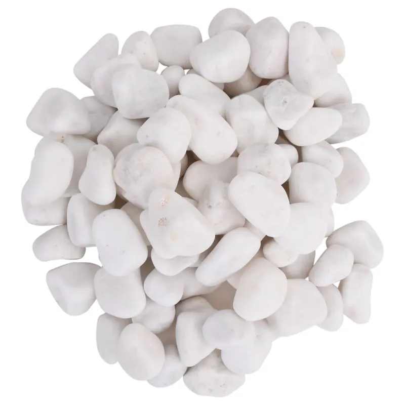 Poliruoti akmenukai, baltos spalvos, 25kg, 2–5cm