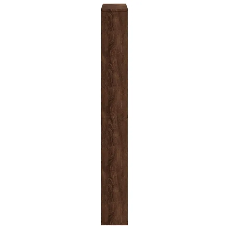 Batų spintelė su veidrodžiu, 4 aukštų, ruda, 63x17x134cm